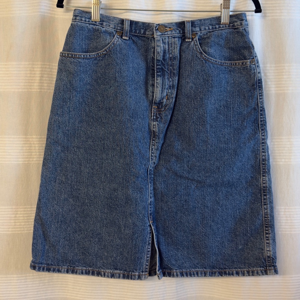 Vintage Eddie Bauer Denim Midi Skirt Size 10